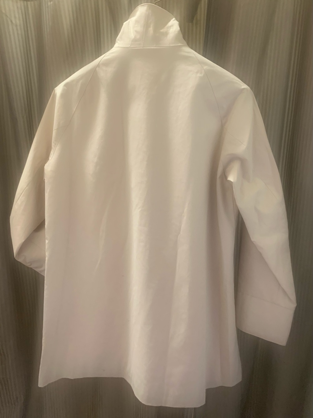 Jane Post Cream Button-Front  Rain  Jacket - Picture 5 of 7